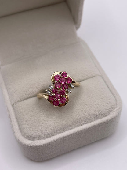9ct tourmaline and diamond ring