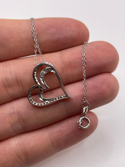 Silver diamond necklace