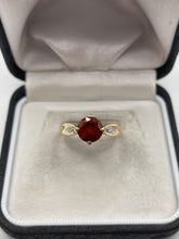 Load image into Gallery viewer, 9ct gold citrine and diamond ring
