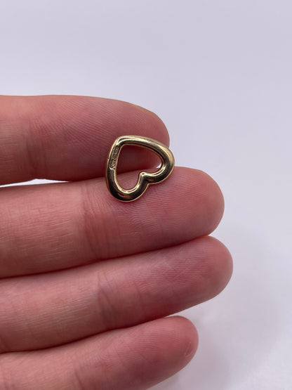 9ct gold diamond heart pendant