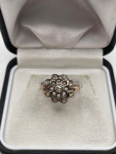 Load image into Gallery viewer, 9ct rose gold and silver diamond ring
