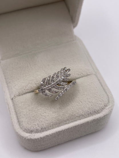 9ct gold diamond cluster ring