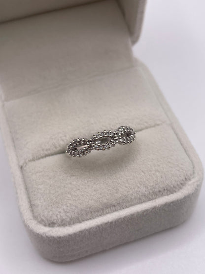 9ct white gold diamond cluster ring
