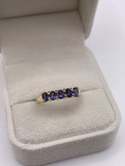 9ct gold iolite ring