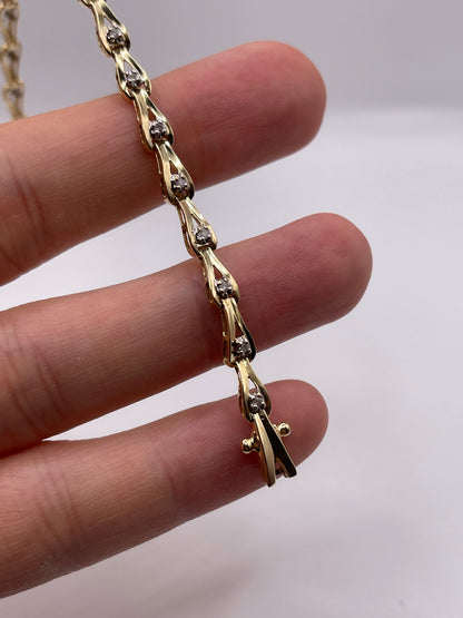 9ct gold diamond bracelet