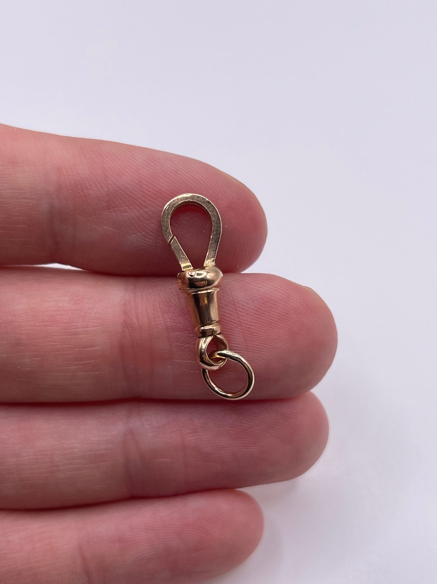 9ct rose gold dog clip 2