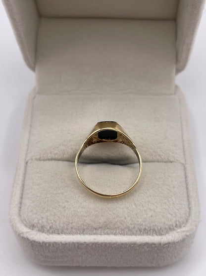 9ct gold onyx signet ring