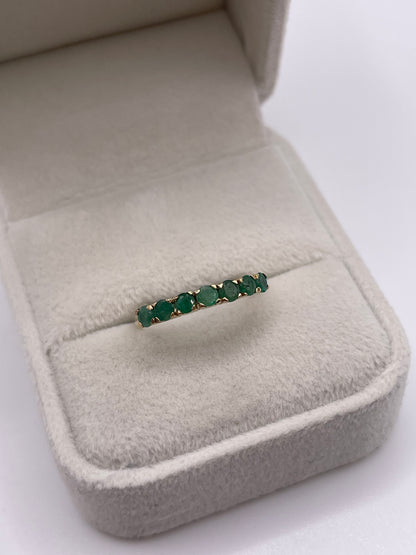 9ct gold emerald ring