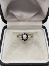 Load image into Gallery viewer, 9ct gold sapphire and opal ring
