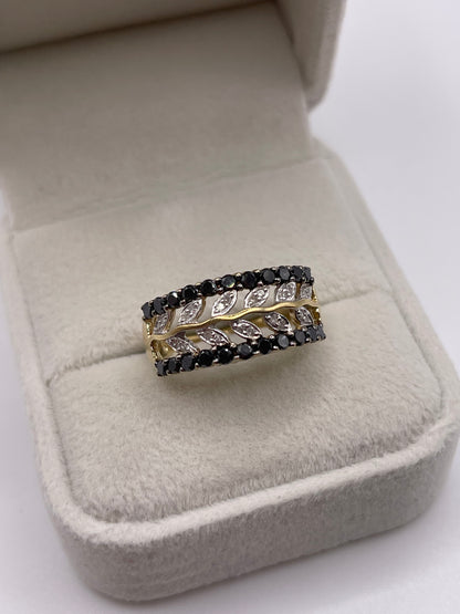 9ct gold diamond cluster ring