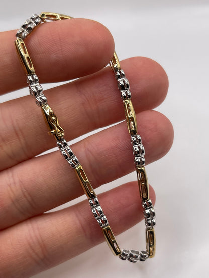 9ct gold diamond bracelet