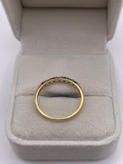 9ct gold sapphire and diamond ring