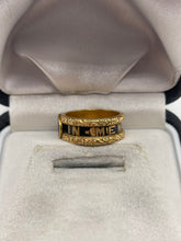 Load image into Gallery viewer, Antique 18ct gold enamel mourning ring

