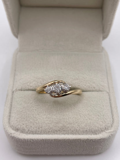 9ct gold 25 point diamond ring