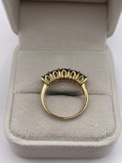 9ct gold sapphire ring