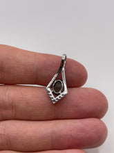 Load image into Gallery viewer, 9ct white gold opal and zircon pendant
