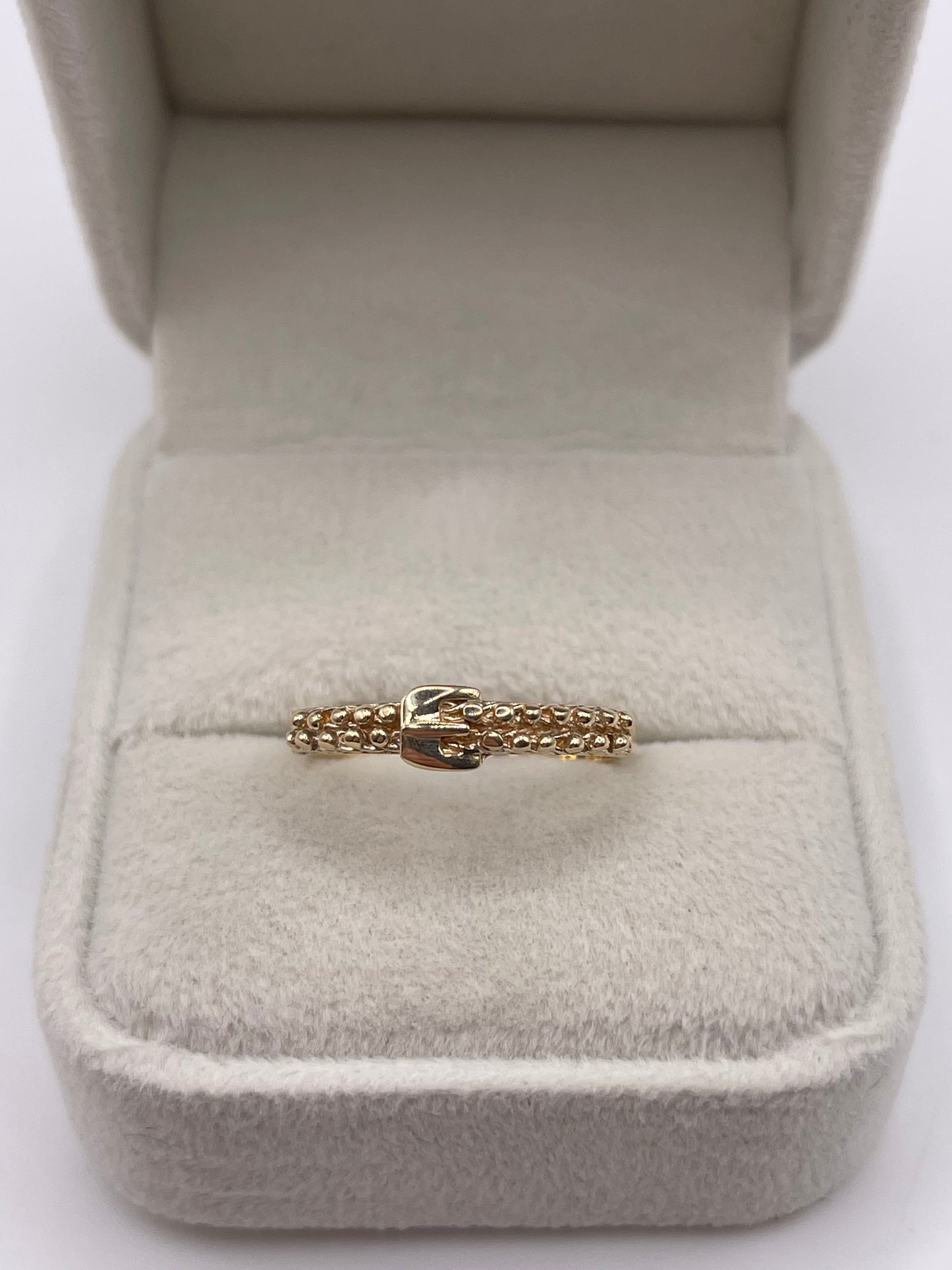 9ct gold buckle ring