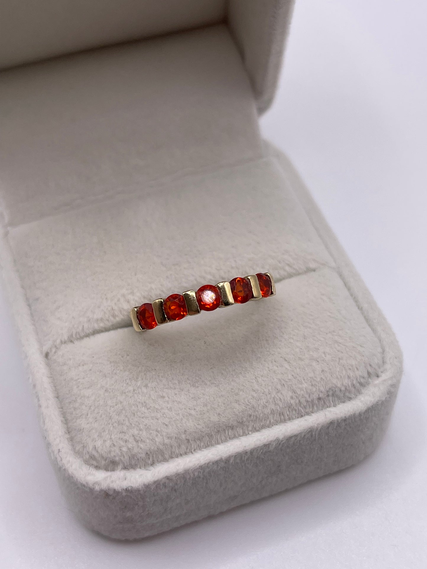 9ct gold fire opal ring