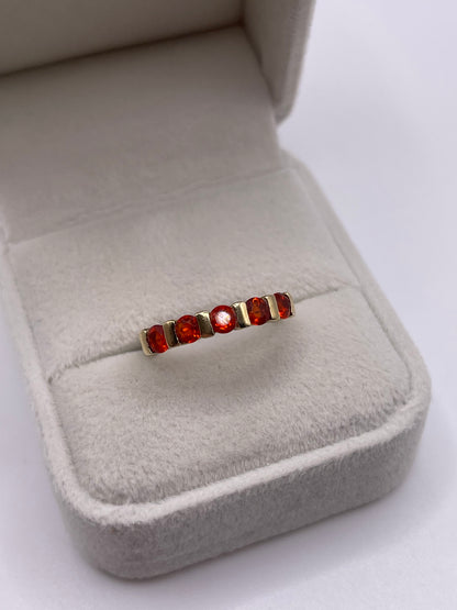 9ct gold fire opal ring