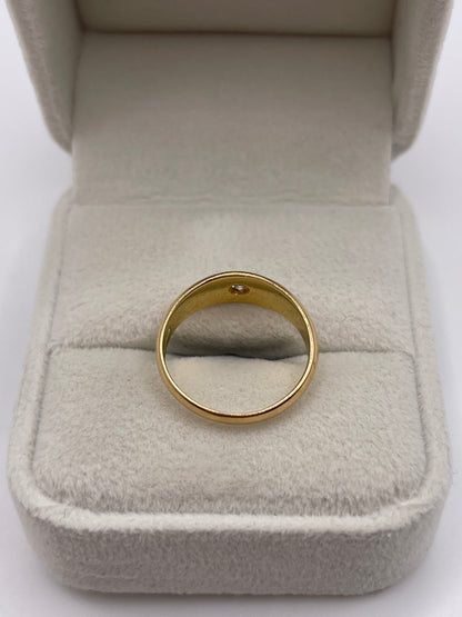 Antique 18ct gold diamond gypsy ring