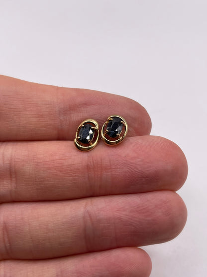 9ct gold sapphire earrings