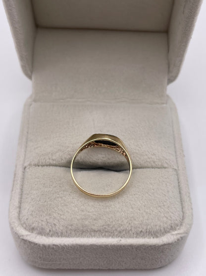 9ct gold onyx ring