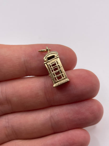 9ct gold telephone box charm