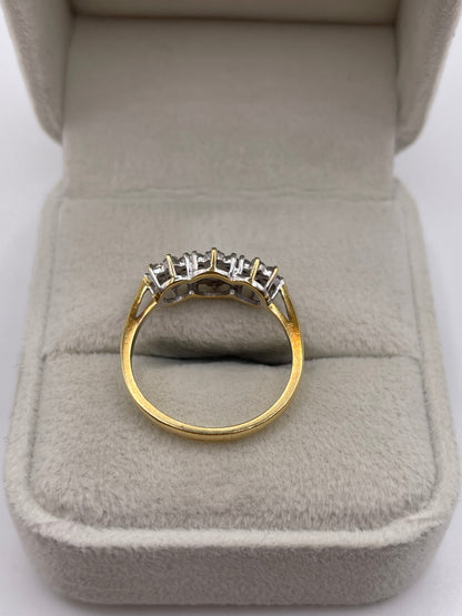 14ct gold diamond cluster ring