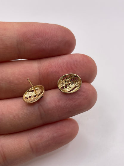 9ct gold ruby earrings
