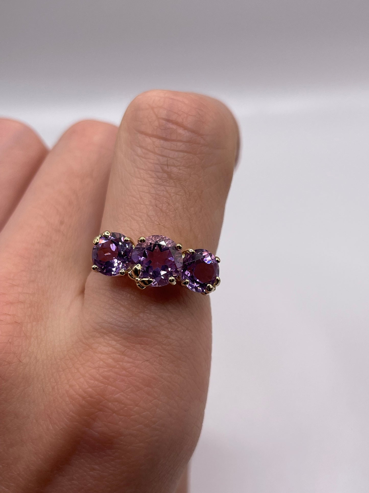9ct gold amethyst ring