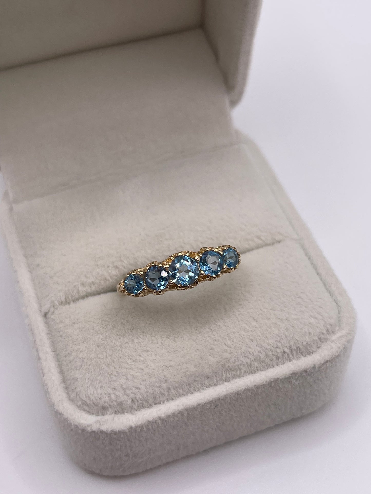 9ct gold blue topaz ring