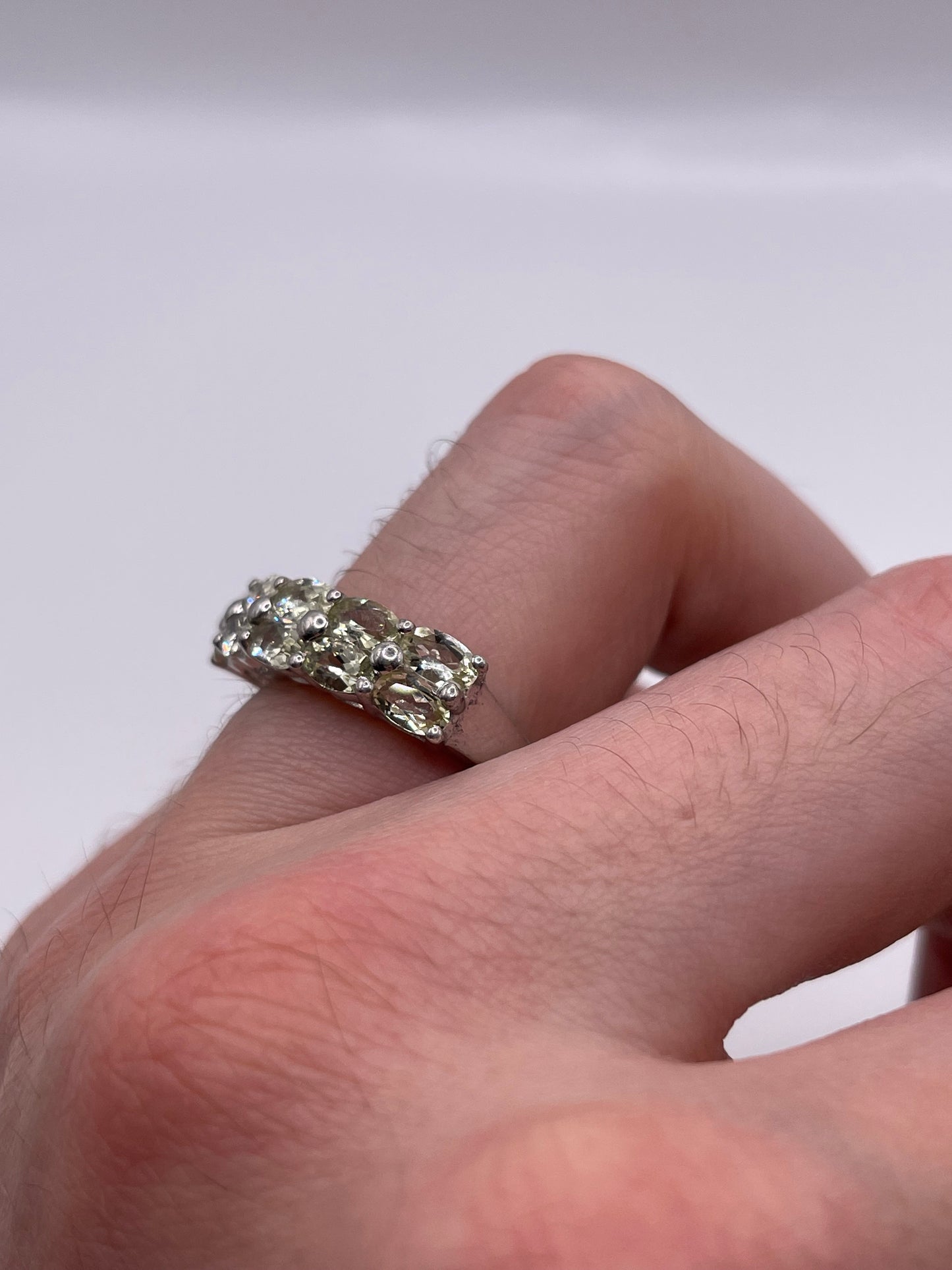 Silver quartz ring