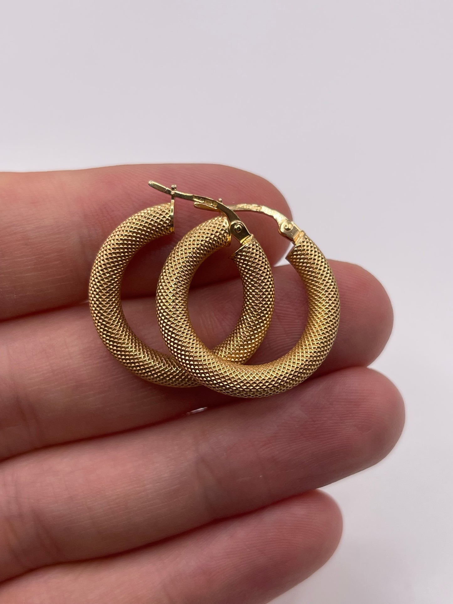 9ct gold creole earrings