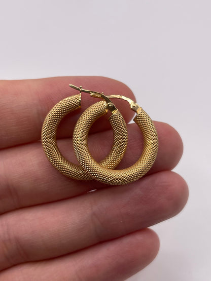 9ct gold creole earrings