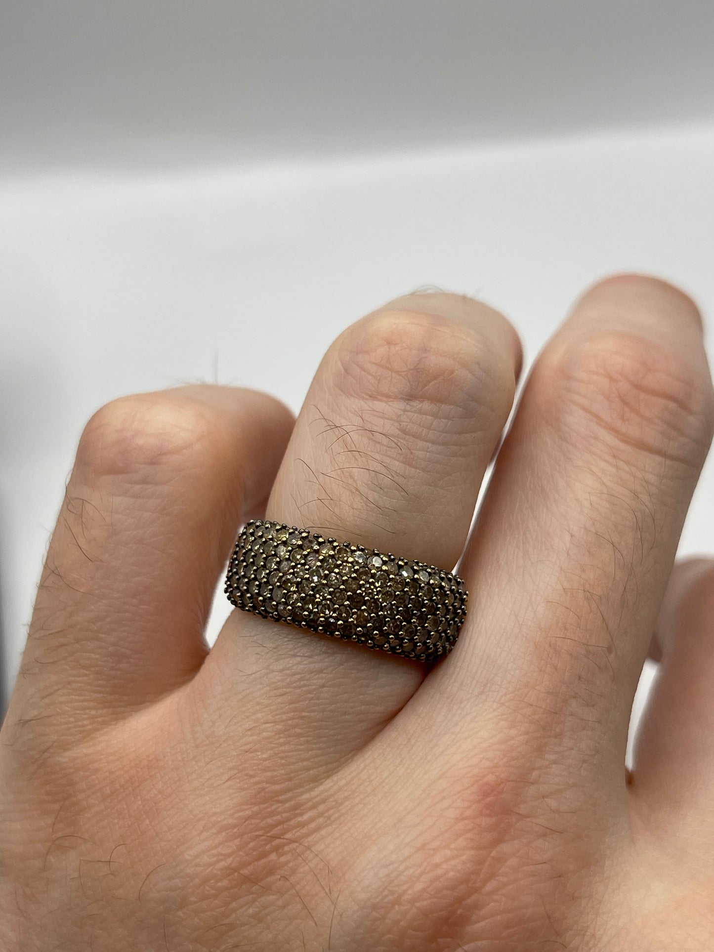 9ct gold diamond cluster ring