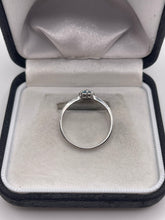 Load image into Gallery viewer, 9ct white gold topaz and diamond ring
