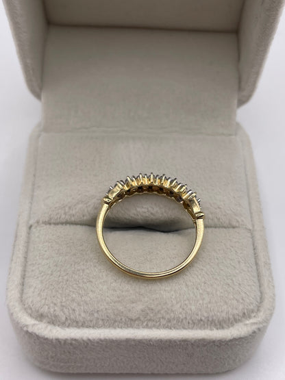 9ct gold diamond cluster ring