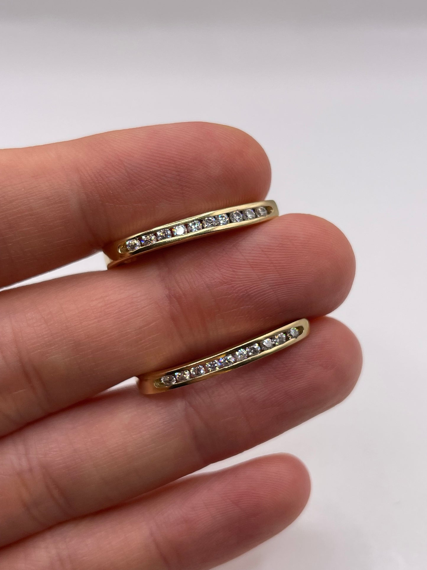 9ct gold cz earrings