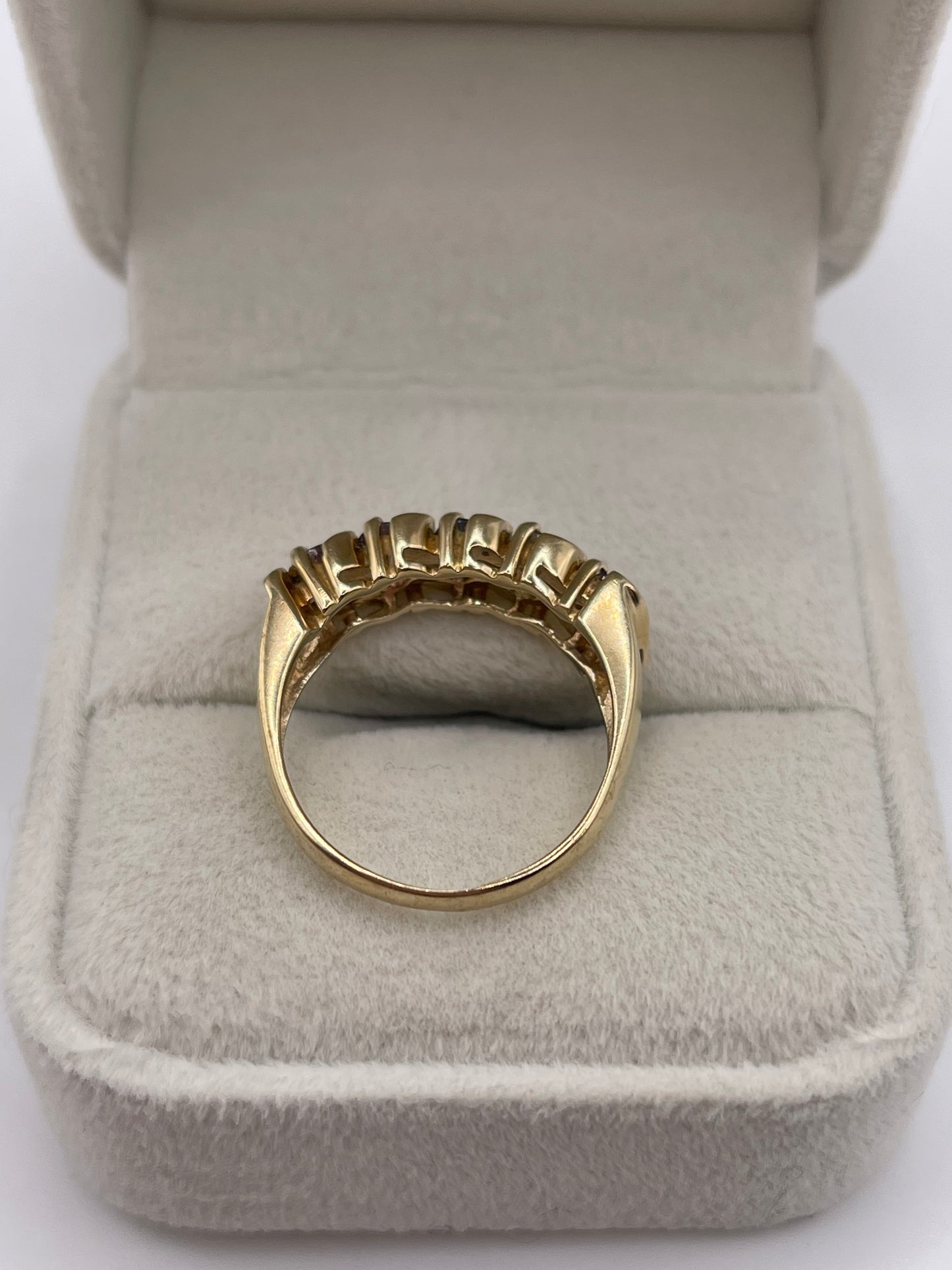 9ct gold multi gemstone ring