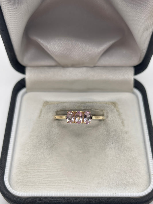 9ct gold kunzite ring