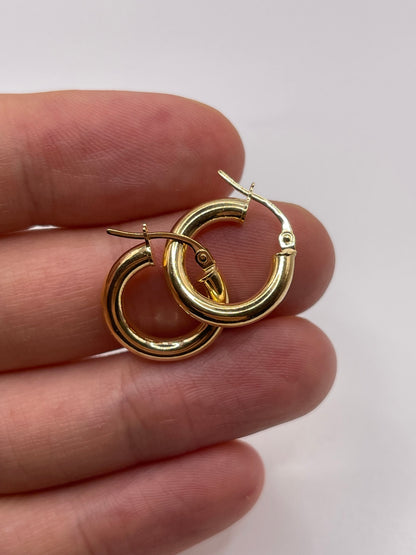 9ct gold creole earrings