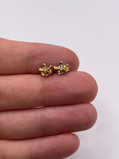 18ct gold diamond earrings