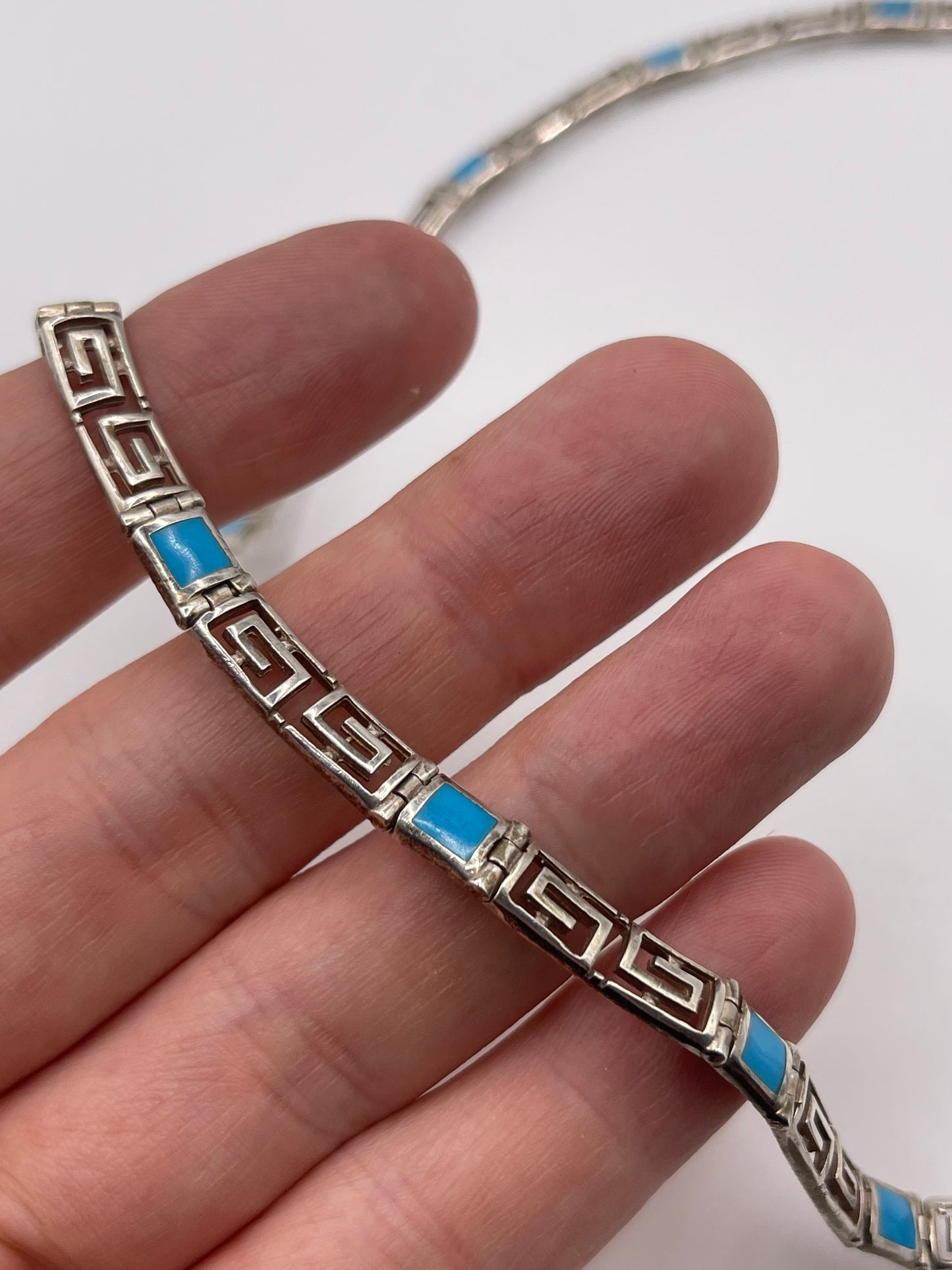 Silver turquoise necklace