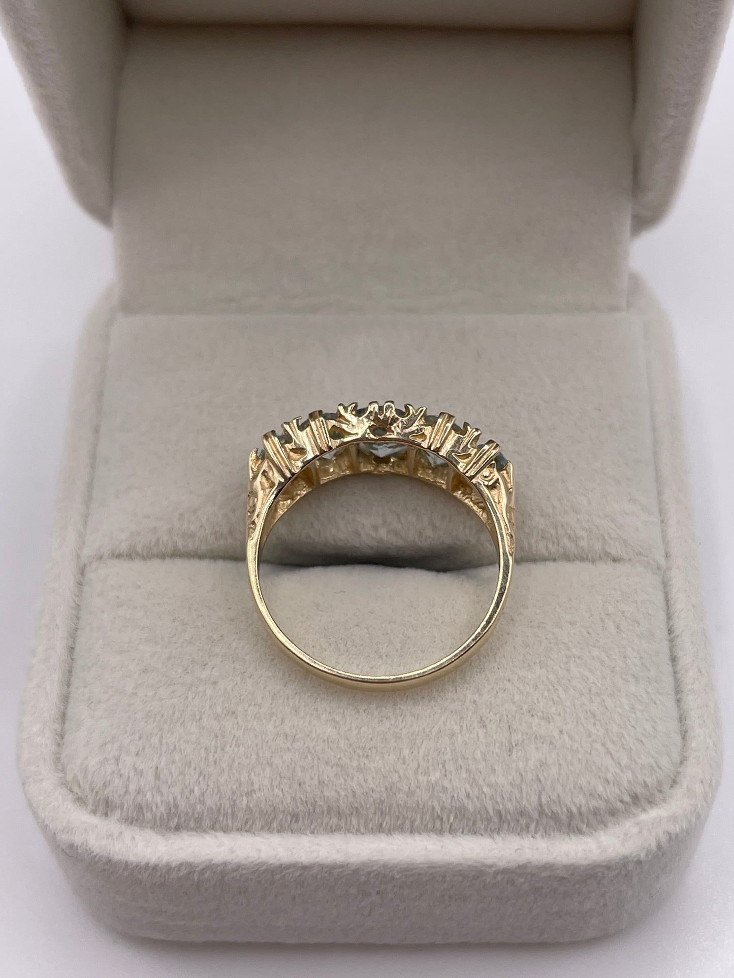 9ct gold blue topaz ring