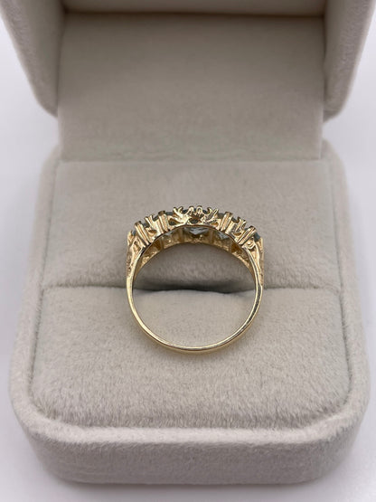 9ct gold blue topaz ring