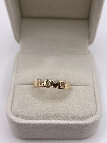 9ct gold love ring