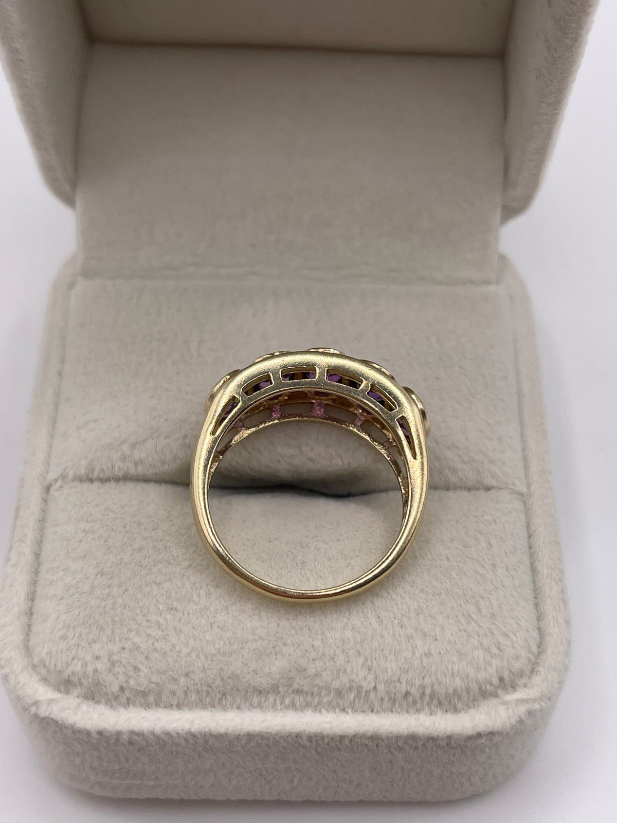 9ct gold amethyst ring