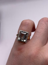 Load image into Gallery viewer, 9ct gold green amethyst and diamond ring
