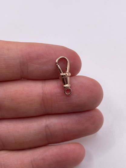 9ct rose gold dog clip 7