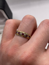 Load image into Gallery viewer, 9ct gold ruby and diamond ring
